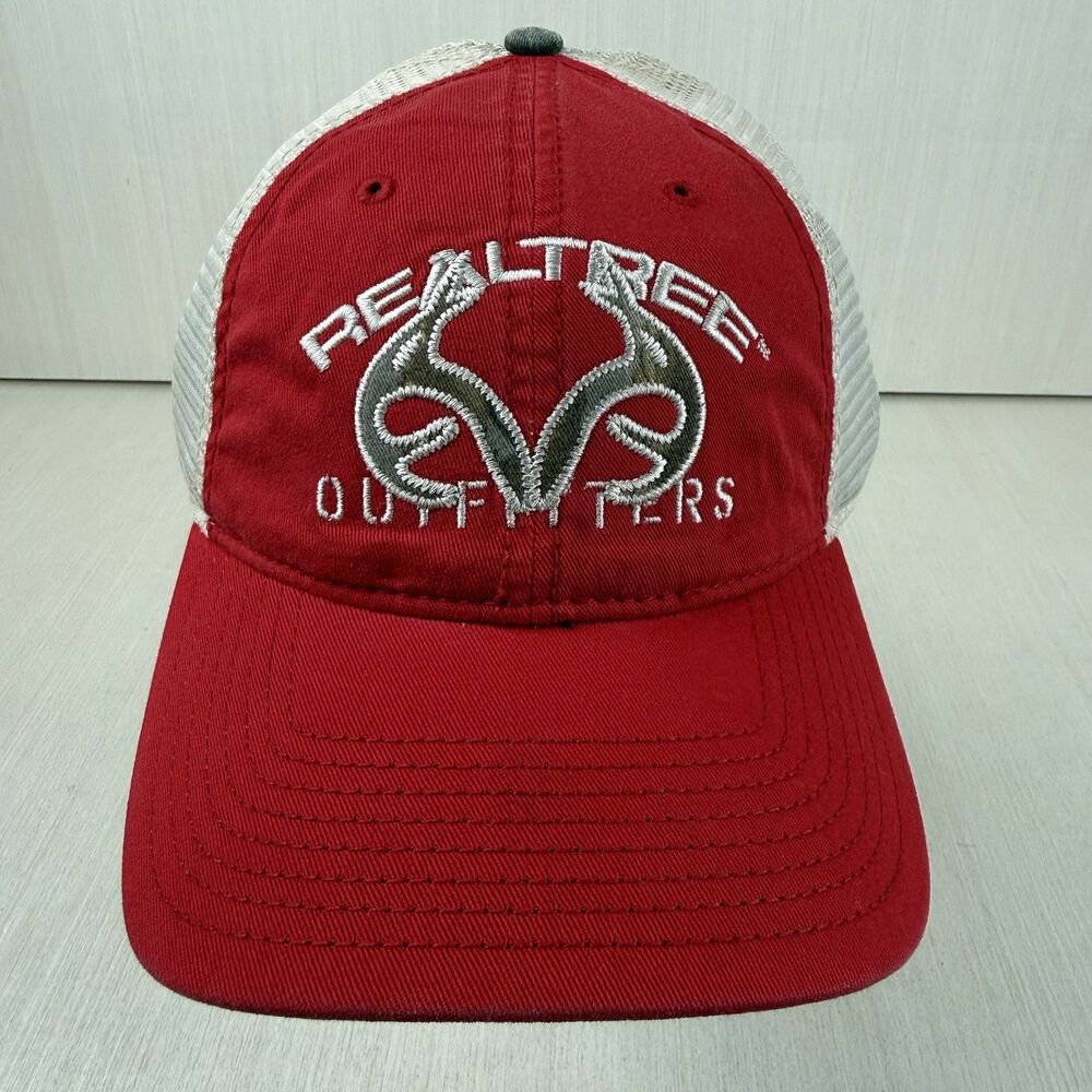 Realtree Hat Cap Mens Strapback Red Mesh Back Fishing Hunting NWOT